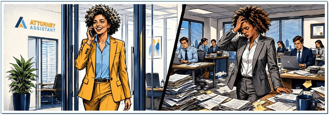 A law firm before and after Attorney Assistant